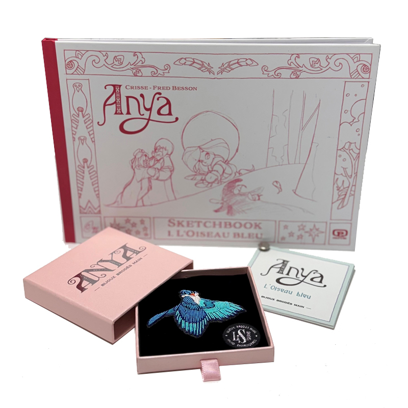 Anya Bd Crisse Broche Oiseau Bleu Limitee 90Ex